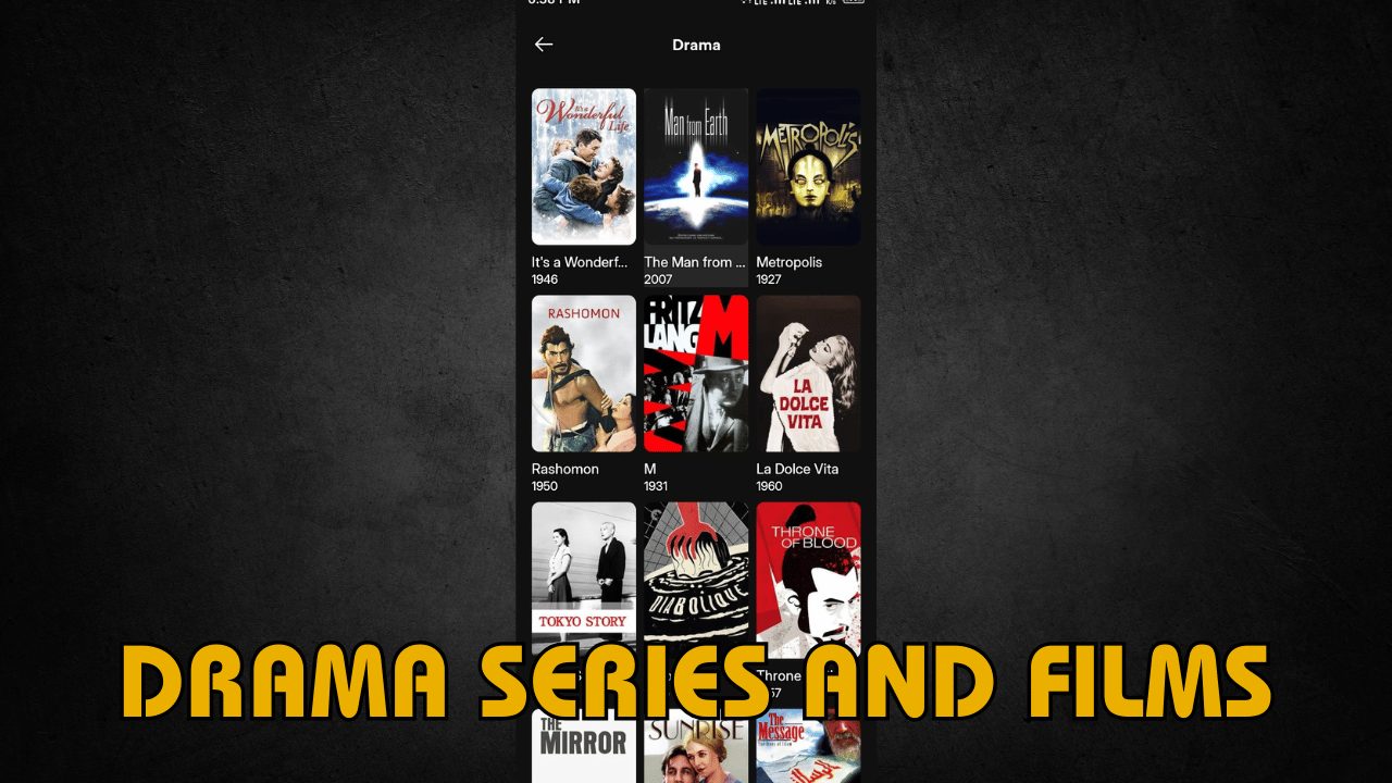 Drama Series and Films