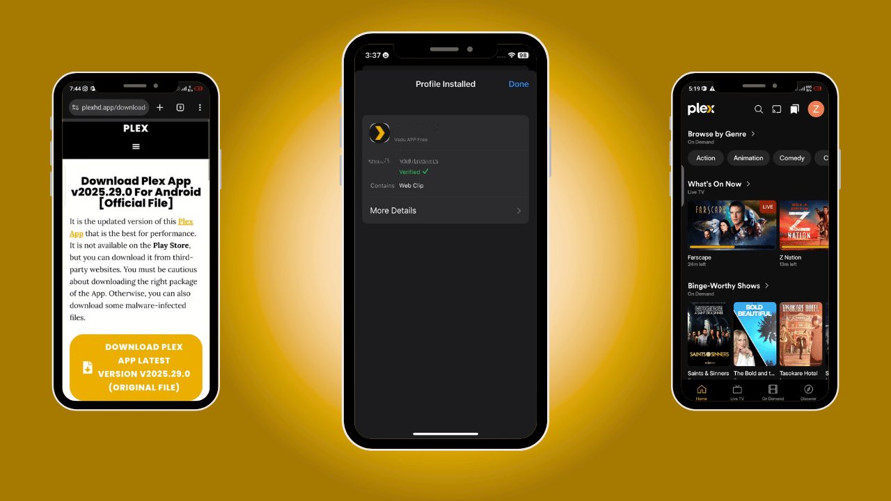 Plex iOS Installation Process